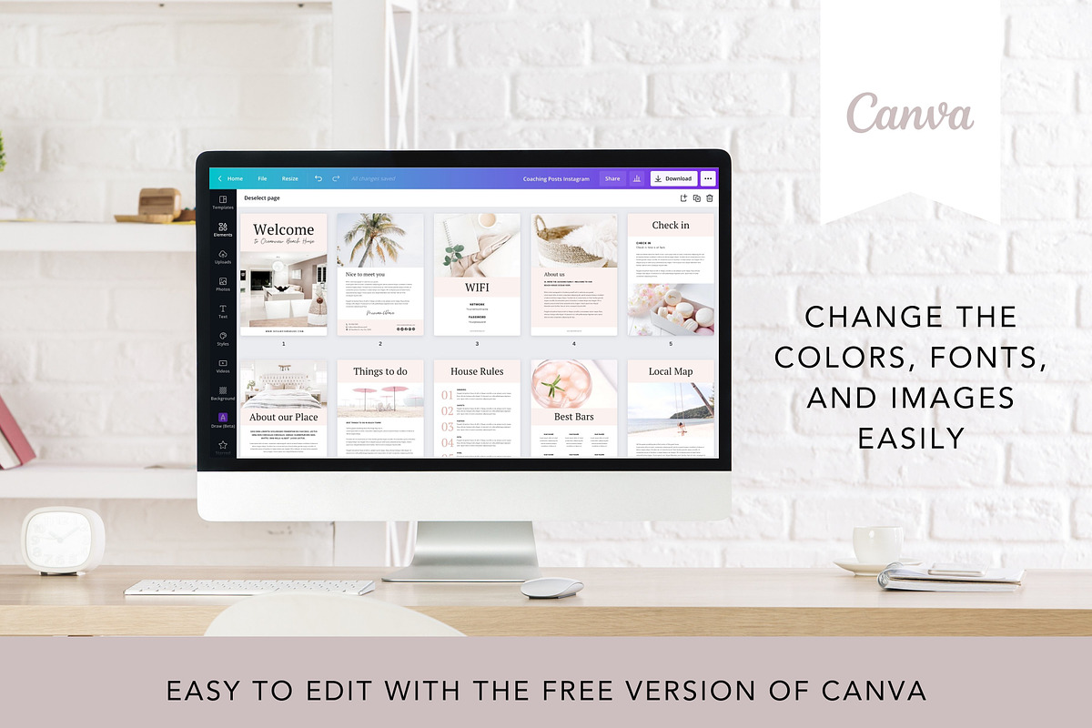 Airbnb Welcome Book Template Canva, a Brochure Template by DeeBeeDesign (Photo 7 of 10)