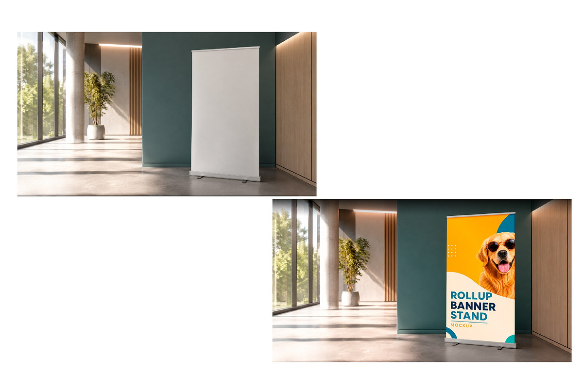 Rollup Banner Stand Mockup, an Advertising Mockup by studiogstock (Photo 2 of 2)
