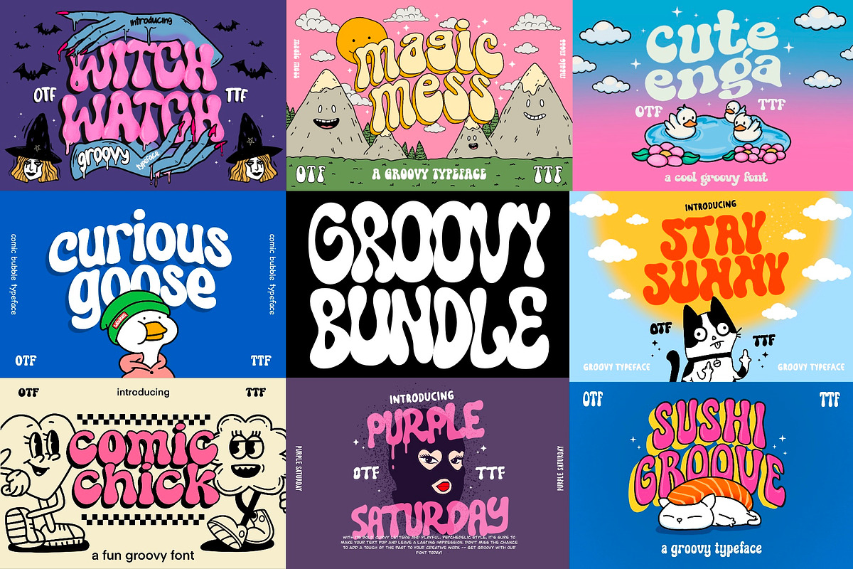 Bundle Groovy Font - Groovy Font, a Handwritten Font by ariodsgn
