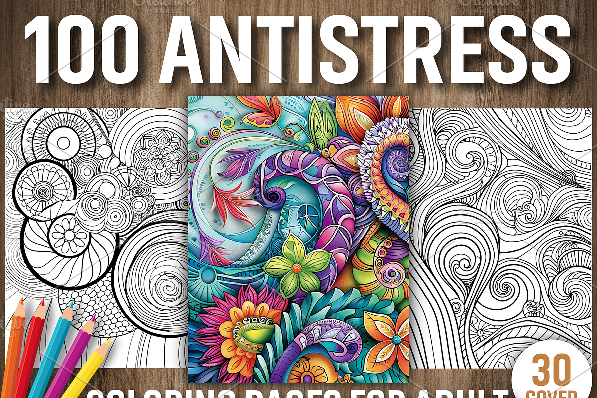 Antistress Coloring Book, a Healthcare Illustration by Design Station (Photo 1 of 5)