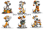 Cute & Funny Christmas Dog Clipart, an Illustration by Craft Nest (Thumbnail 4 of 8)