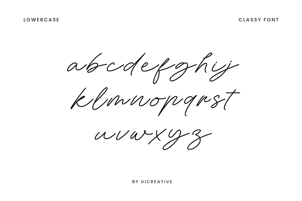 Amandine Monoline Handwritten Font, a Handwritten Font by UICreative (Photo 12 of 13)