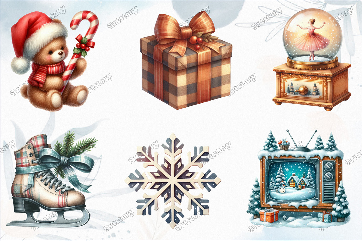 Nostalgic Christmas Clipart, a Graphic by designcity5 (Photo 2 of 5)