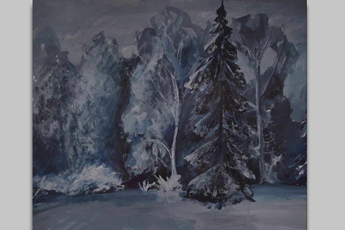 Winter fairytale in forest