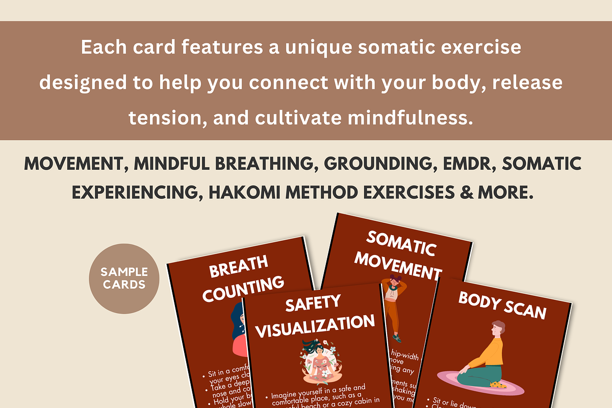 Somatic Exercises Printable Cards, a Templates & Theme by GolokaTherapy (Photo 2 of 7)