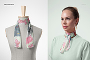 13x103cm Chiffon Silk Scarf Mockup, a Mask Mockup by creatsy5 (Thumbnail 3 of 9)