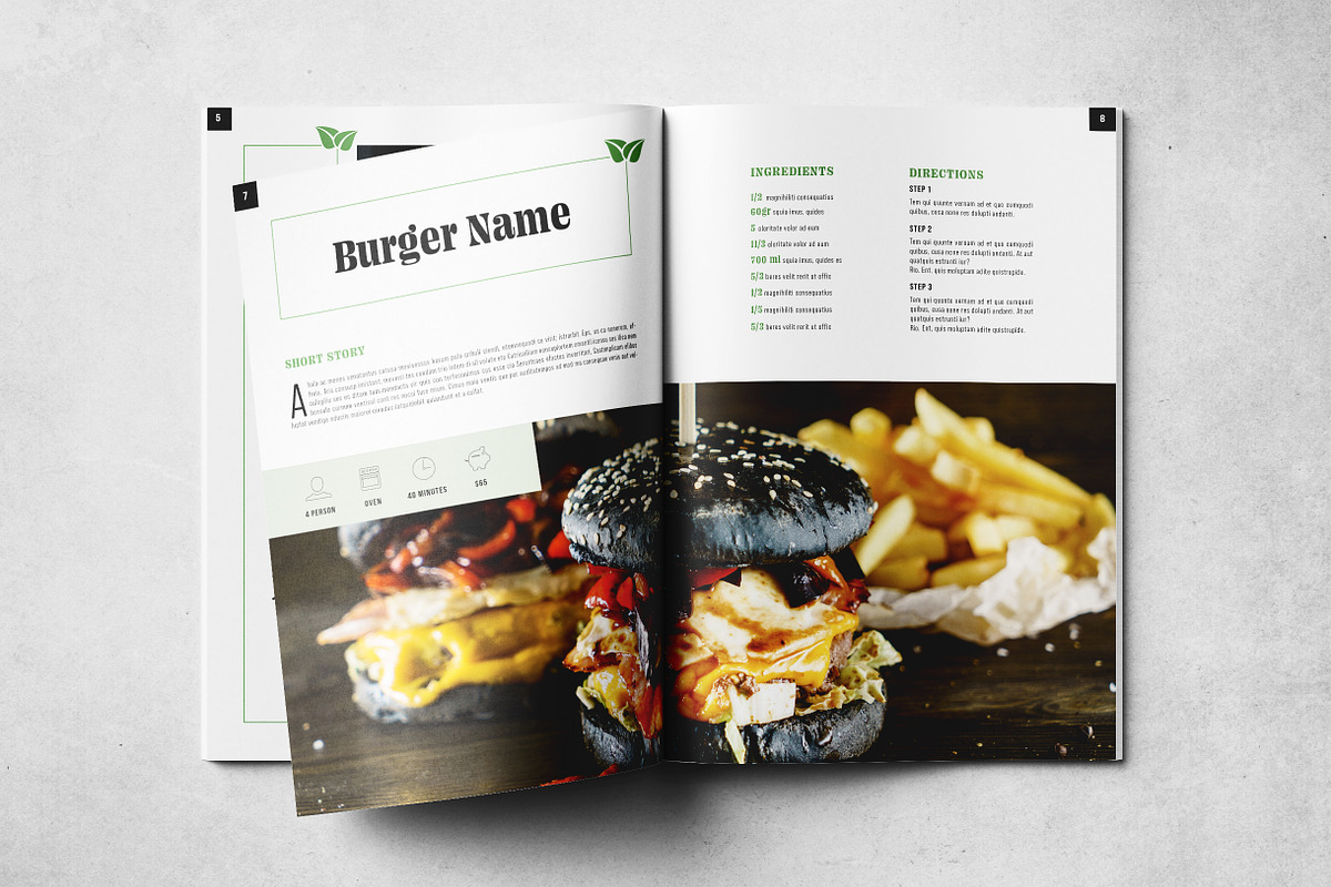 The Cookbook Layout, a Print Template by Grkic Creative (Photo 5 of 11)