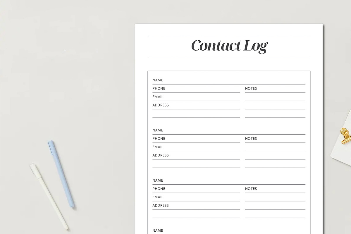 Contact List, a Stationery Template by DesignDevisers (Photo 3 of 9)