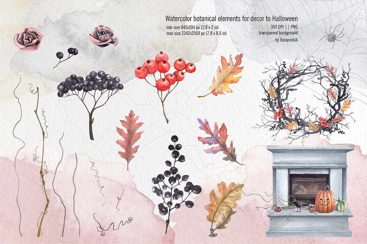 Real Halloween, Watercolor&LineArt, a Decorative Illustration by BalanceUA (Photo 11 of 18)