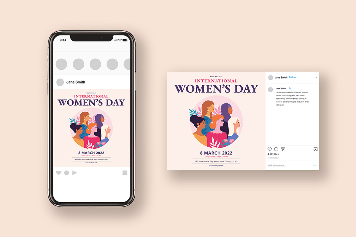 International Women's Day Flyer Set, a Flyer Template by Esui Studio (Photo 2 of 4)