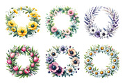 Spring Floral Wreath Bundle, an Illustration by Daily.Designs (Thumbnail 4 of 5)