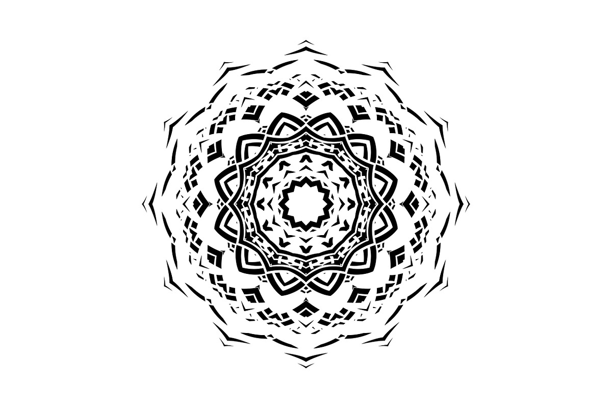 Black White Mandala Illustration Set, a Decorative Illustration by NJ Himel (Photo 98 of 101)