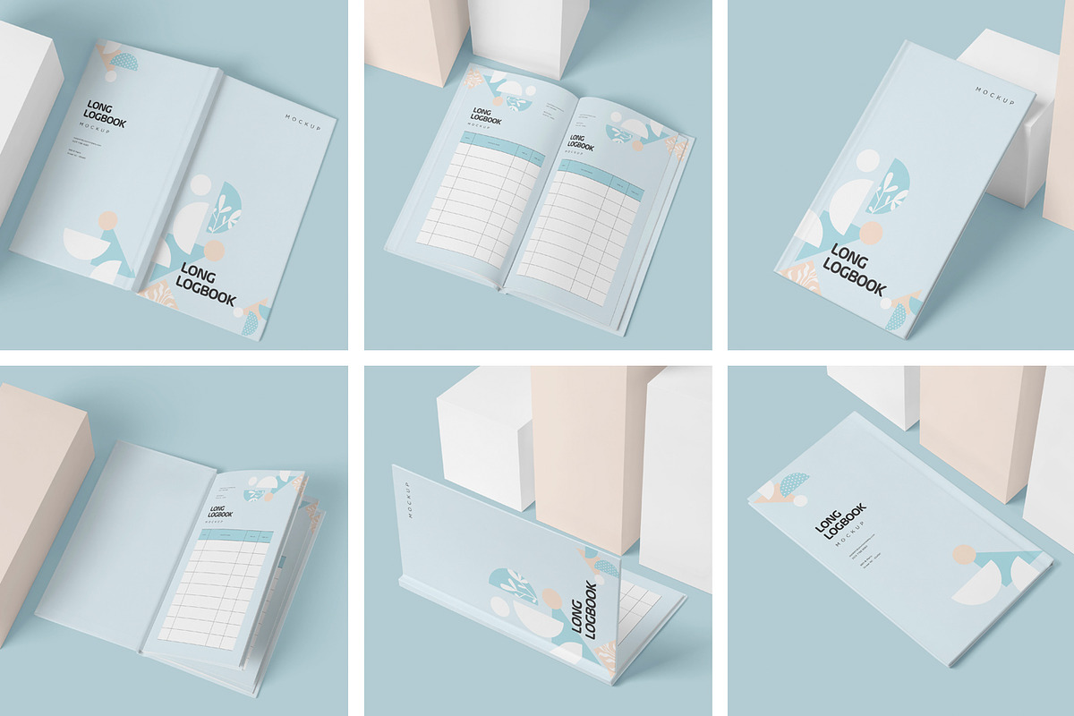 Long Rectangle book Mockups, a Product Mockup by DesignNeutrons