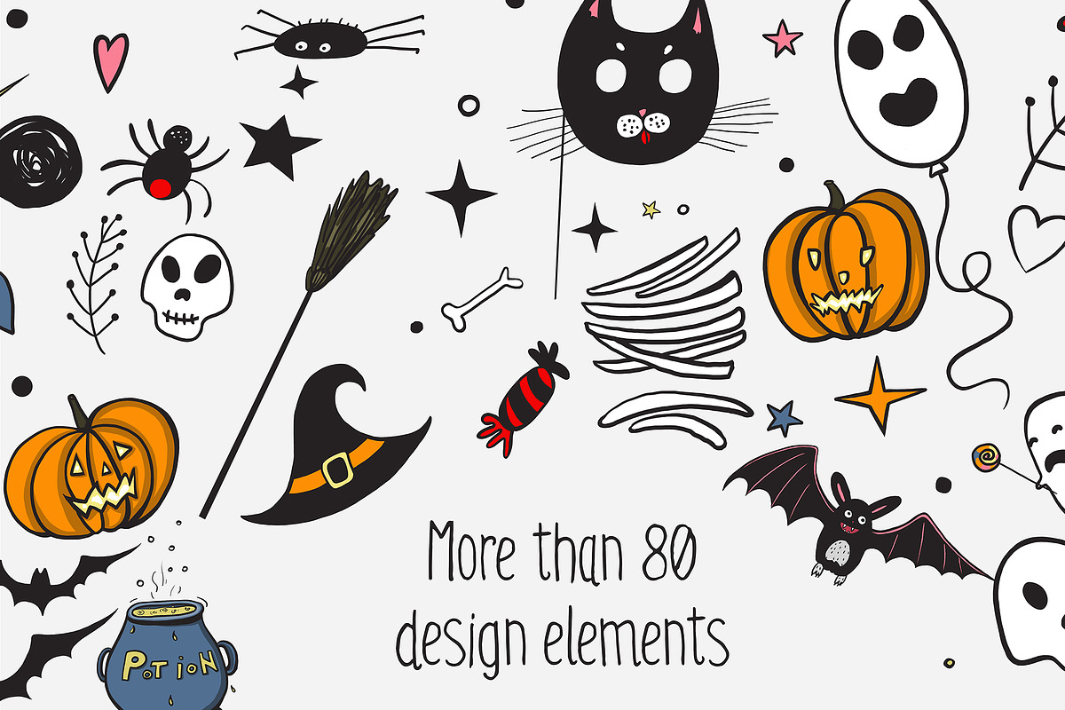 Halloween monsters clipart, a Graphic by ArtSpotVeronika (Photo 4 of 10)
