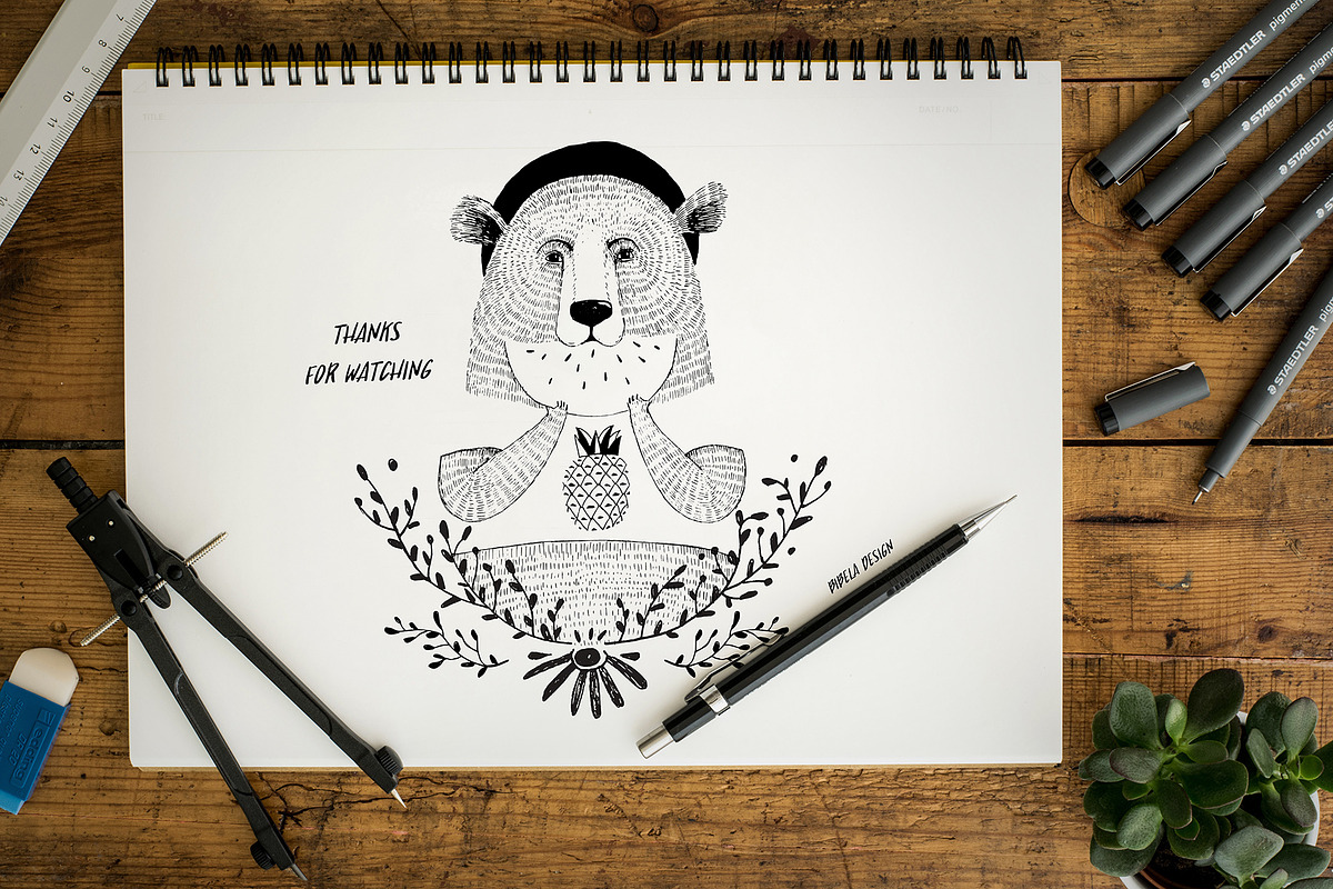 Friends of Forest Illustrations Set, an Illustration by Bibela (Photo 8 of 8)