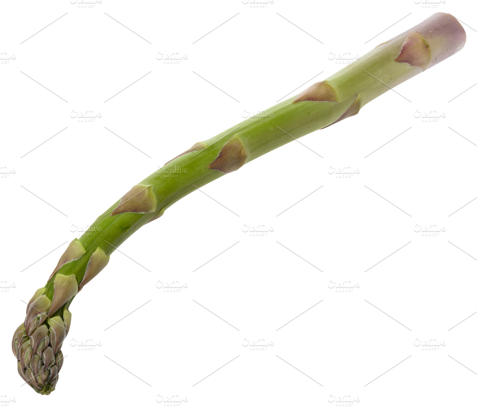 Fresh green asparagus, isolated on white background. Healthy and, a Food & Drink Photo by ndanko