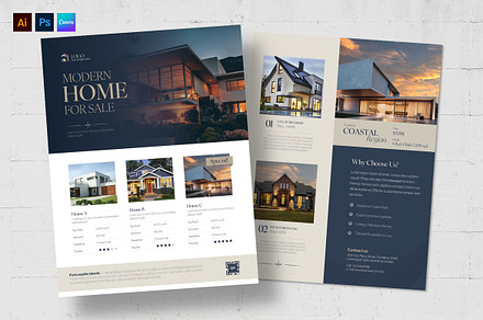 Property Listing Sheet Template, a Flyer Template by BrandPacks