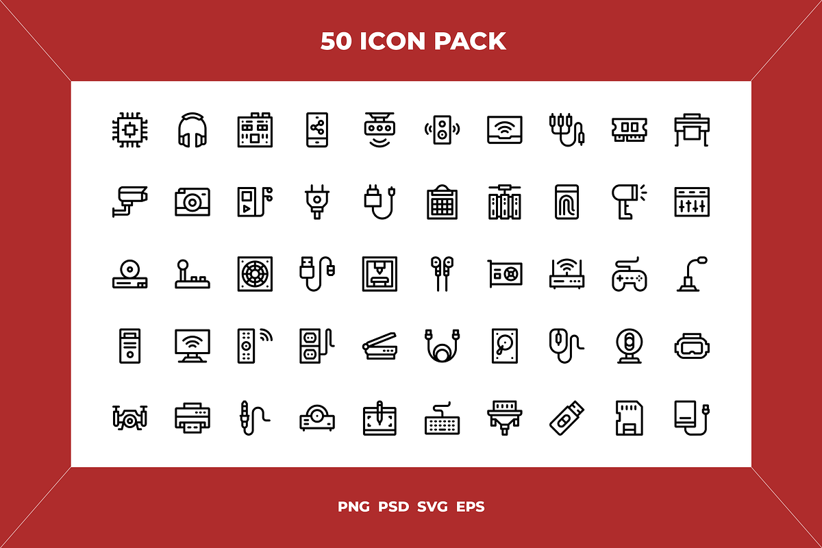 Computer peripherals icons, an Icon by Wencory (Photo 1 of 2)