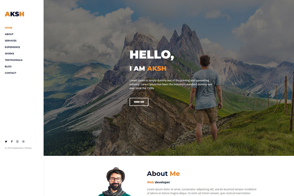 Aksh – Personal Portfolio Template, a Bootstrap Template by akshsoel