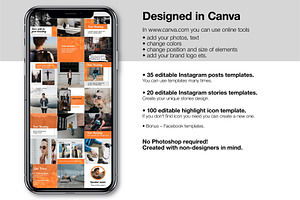 Orange CANVA Instagram Template N51