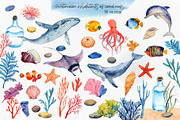 Coral Reef. Watercolor Set, an Illustration by Tata Pilip (Thumbnail 2 of 16)