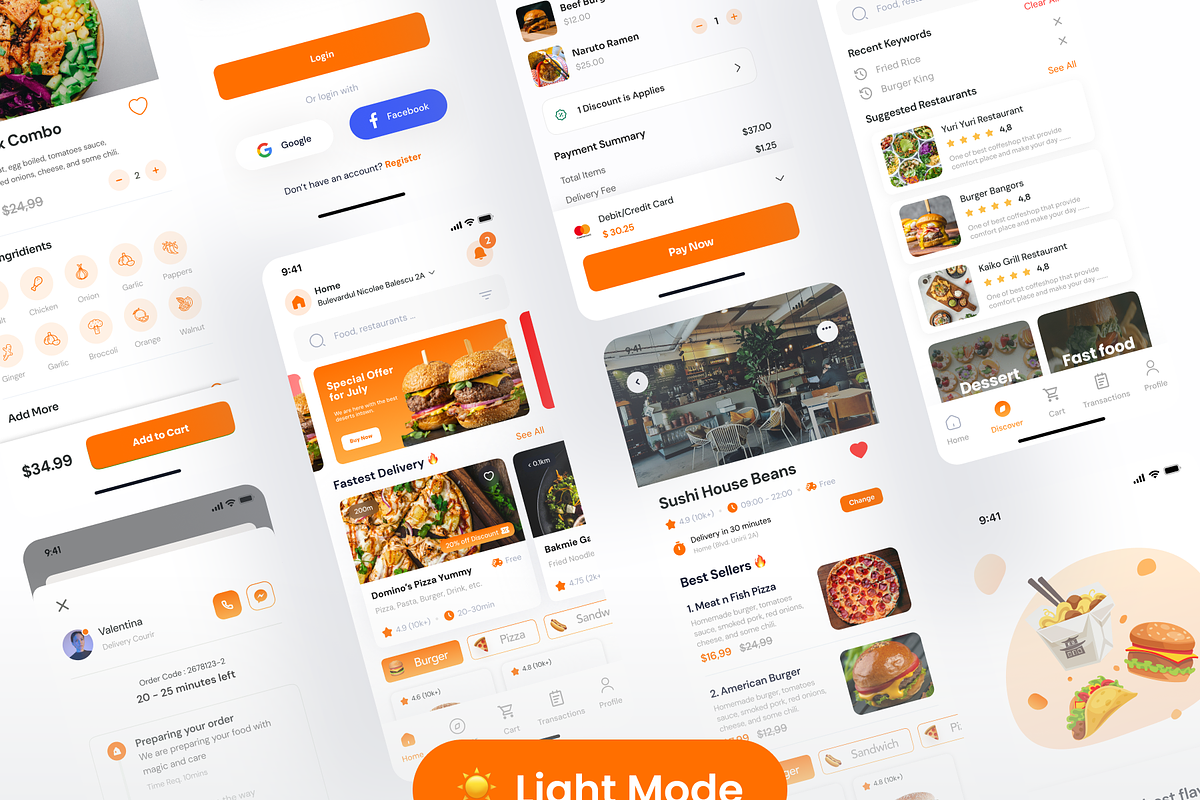 Food Delivery Mobile App UI Kit preview 4