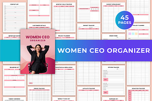 Women CEO Organizer Canva Kdp, a Stationery Template by Mustafiz