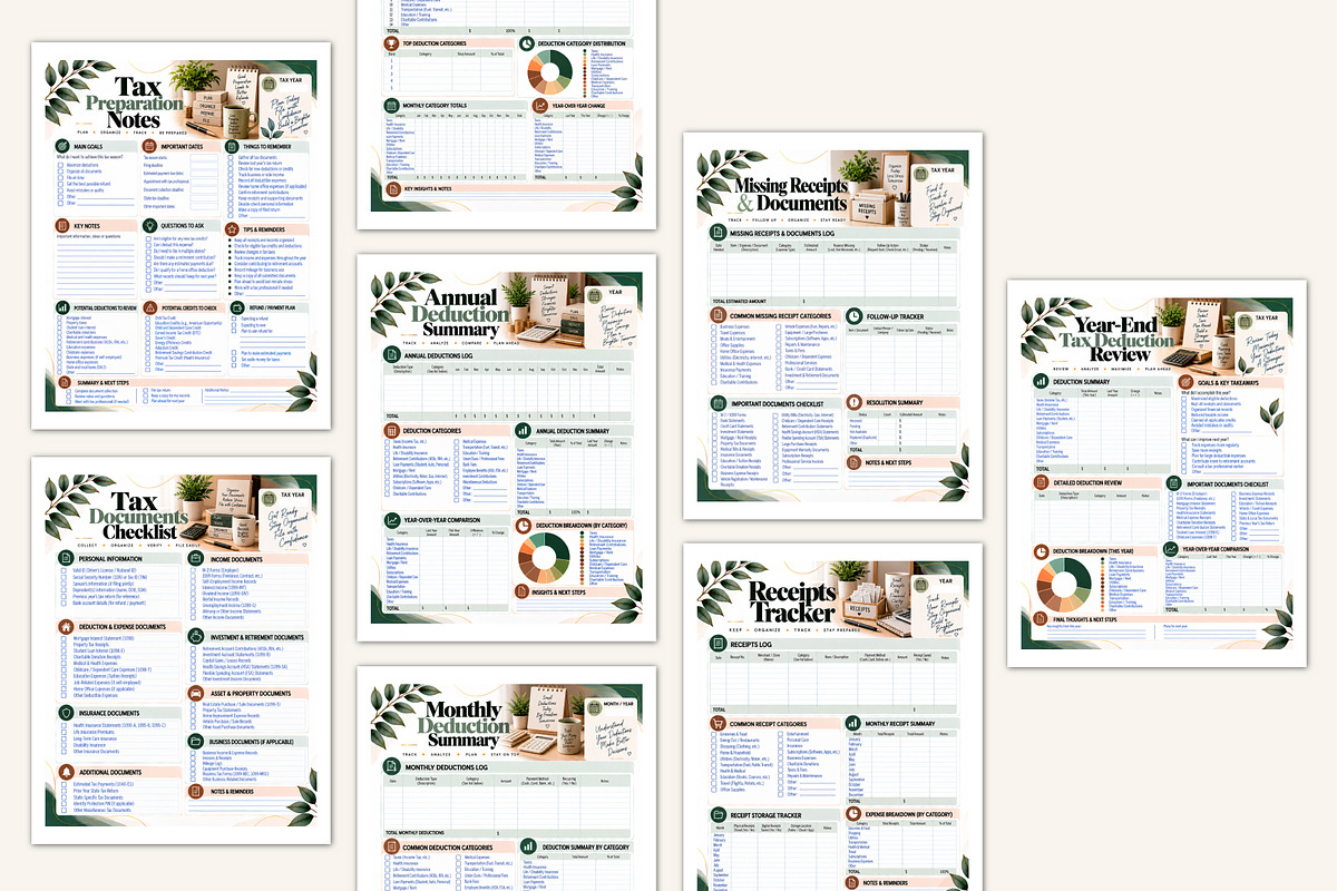 Tax Deduction Tracker, a Stationery Template by Designmela01 (Photo 4 of 5)