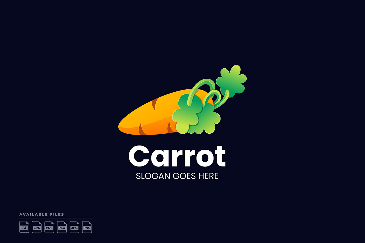 Carrot Gradient Colorful Logo, a Branding & Logo Template by Zeer Graphic