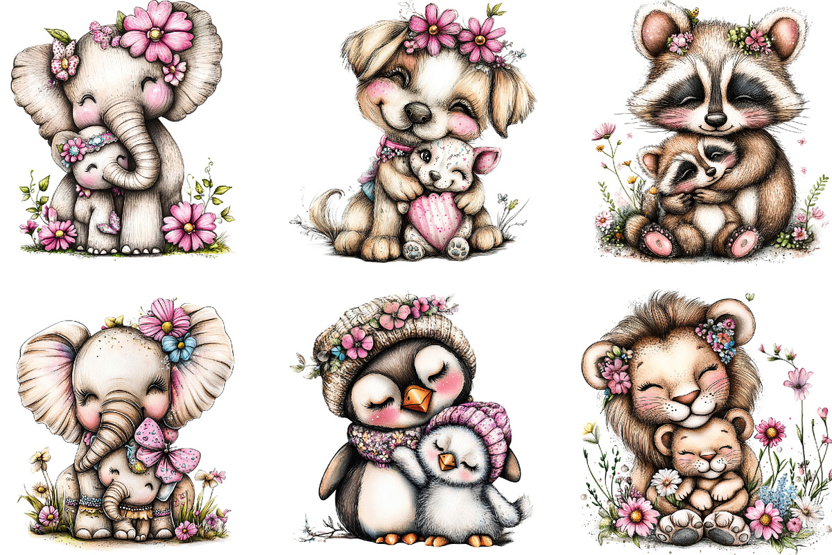 Whimsical Animals Mother's Day, an Illustration by Designking (Photo 5 of 5)
