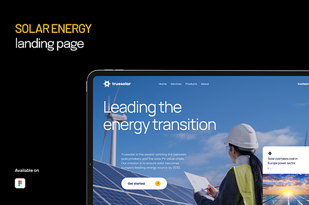 Solar Energy Landing Page Template