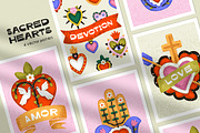 Sacred Mexican hearts posters, cards, an Illustration by Good Studio (Thumbnail 1 of 5)