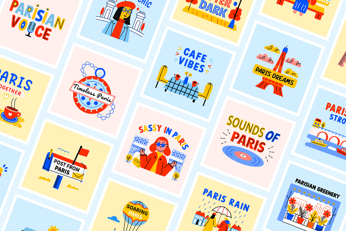 Animated Paris Stickers Set, an Emoji Icon by Vectors Market (Photo 4 of 5)