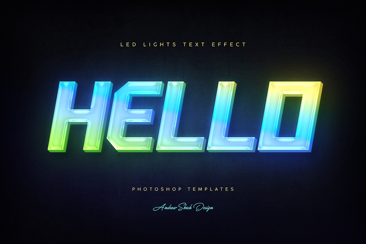 Led Lights Text Effects, a Layer Style Add-On by Andrew Skoch Design (Photo 5 of 10)