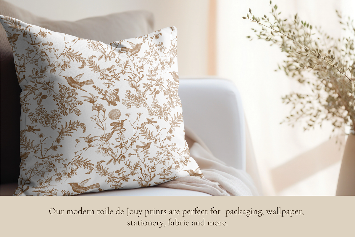 Hummingbird Toile de Jouy Pattern, a Pattern Graphic by Hughes Studio (Photo 10 of 10)