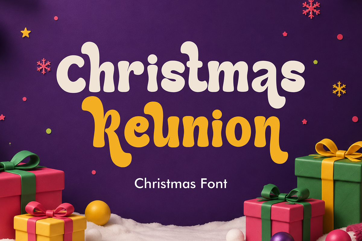 Christmas Font - Christmas Reunion, a Handwritten Font by Mozatype (Photo 1 of 9)