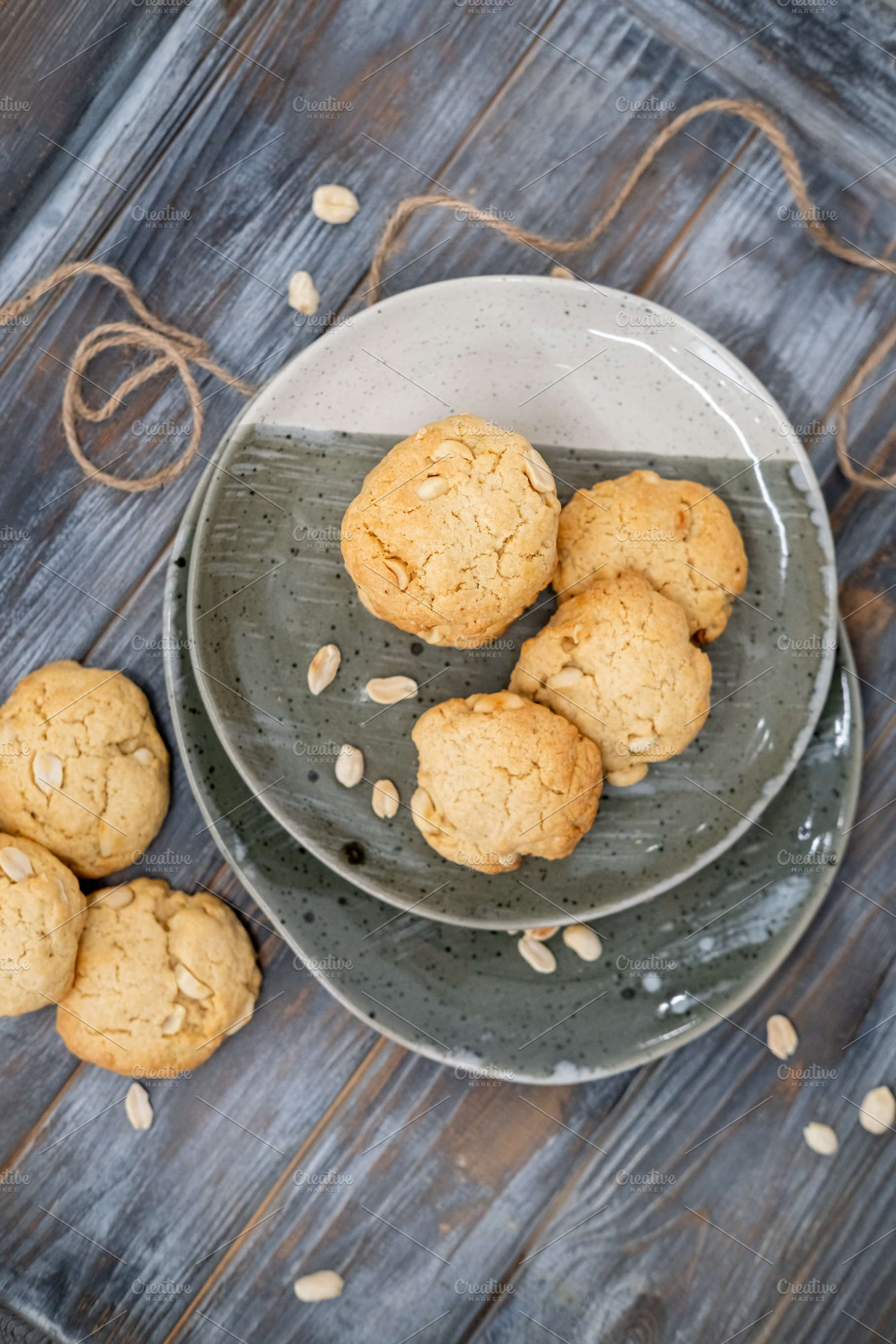Homemade dessert crunchy biscuits cookies peanut, a Food & Drink Photo by Photo Drive Studio
