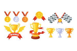 Race winner trophy. Racer winner, a Sport Illustration by Stock-Smart-Start