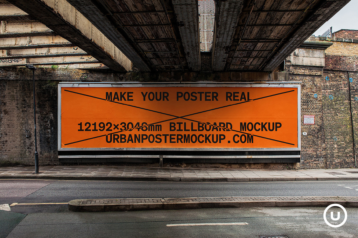 Billboard Poster Mockup, a Print Template by Urban Poster Mockup (Photo 1 of 3)