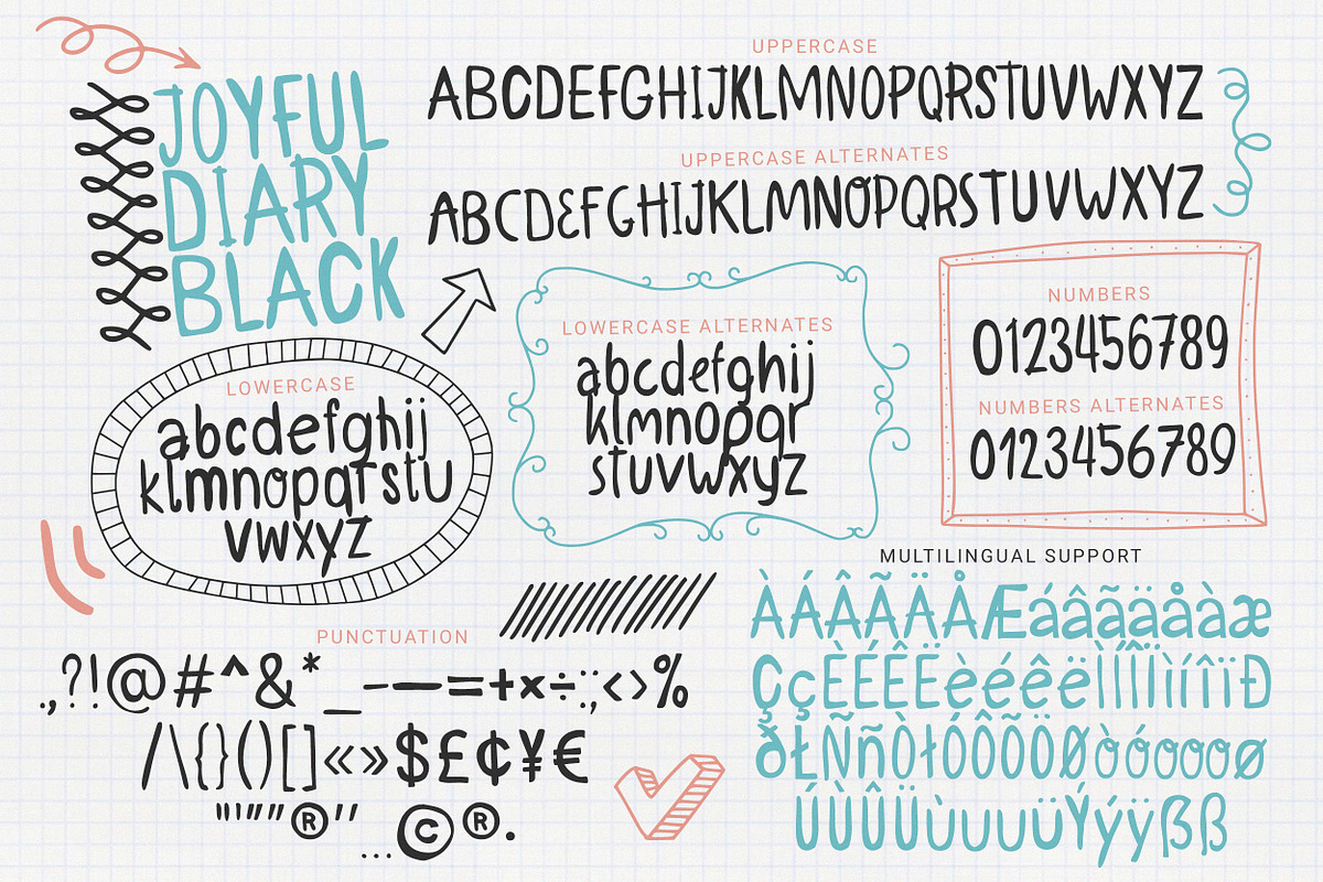 Joyful Diary | Playful Handwriting, a Handwritten Font by AnMark (Photo 6 of 14)