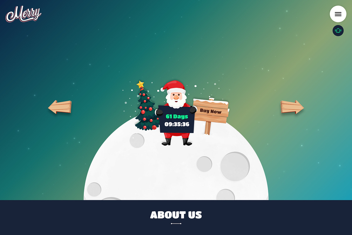 Merry Christmas Landing Page, a Landing Page Template by ProfMe Themes (Photo 2 of 2)