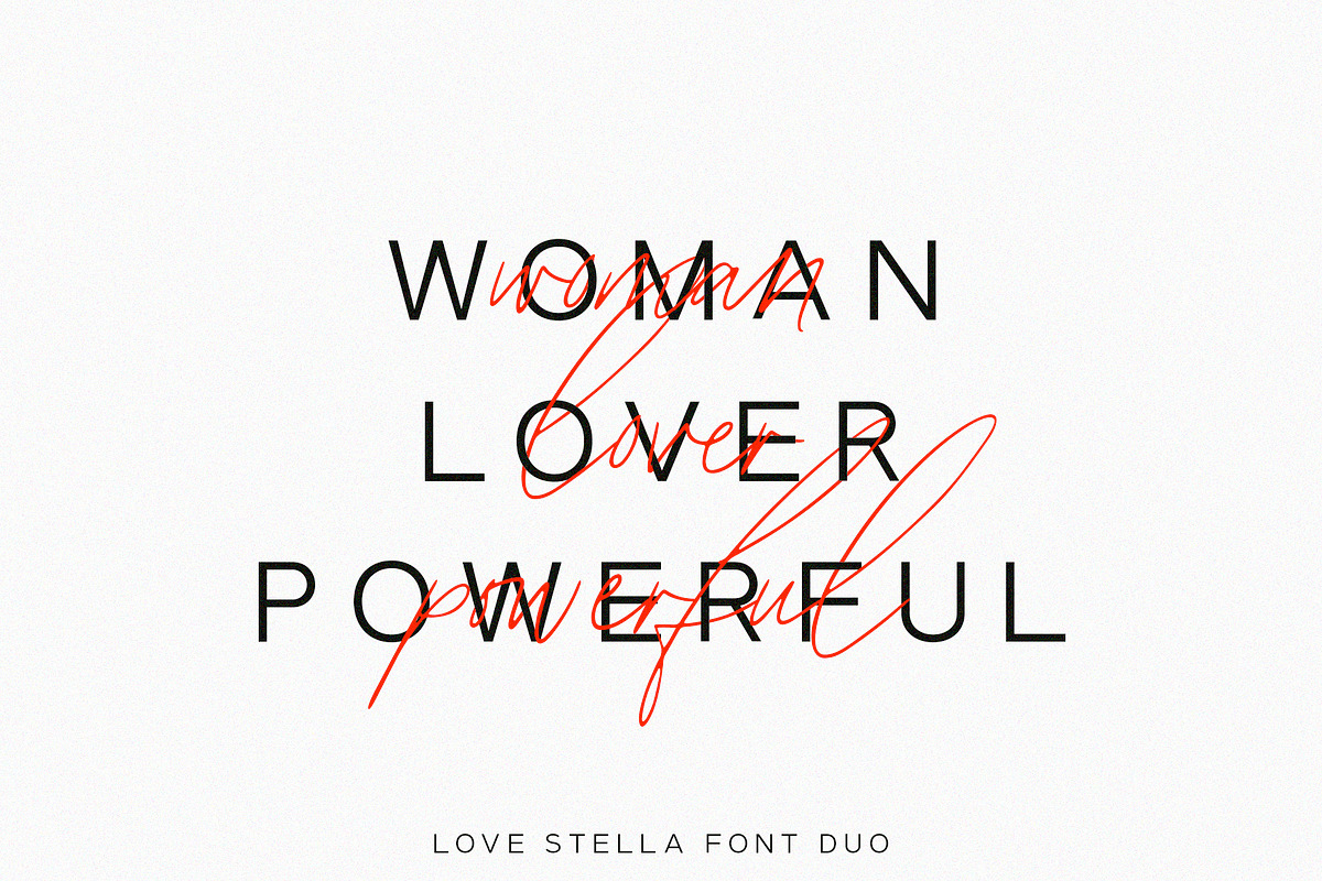 Love, Stella | Feminine Duo, a Sans Serif Font by Jen Wagner Co (Photo 10 of 10)