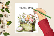 Whimsical Easter Basket Png Clipart, an Illustration by Creative Art (Thumbnail 6 of 8)