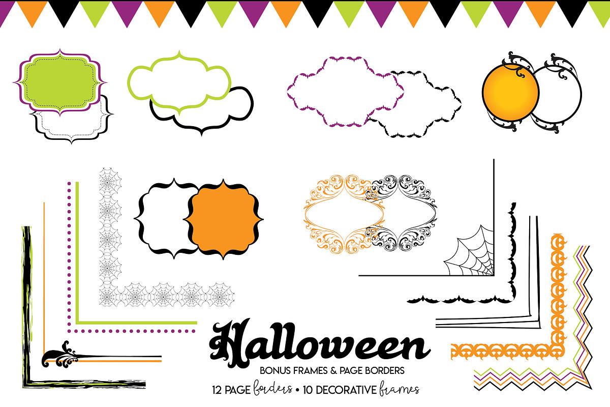 Halloween Clipart and Digital Paper preview 2