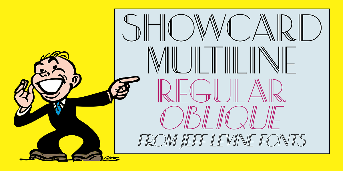 Showcard Multiline JNL, a Sans Serif Font by Jeff Levine Fonts (Photo 1 of 5)