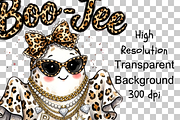 Boo Jee Leopard Print Ghost PNG, an Object Illustration by Clipart Bloom (Thumbnail 2 of 3)