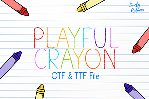 Crayon Font Handwriting Font