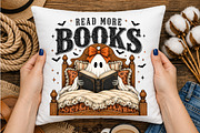Ghost Reading Book Halloween PNG, a Seasonal Illustration by OK Design (Thumbnail 3 of 5)