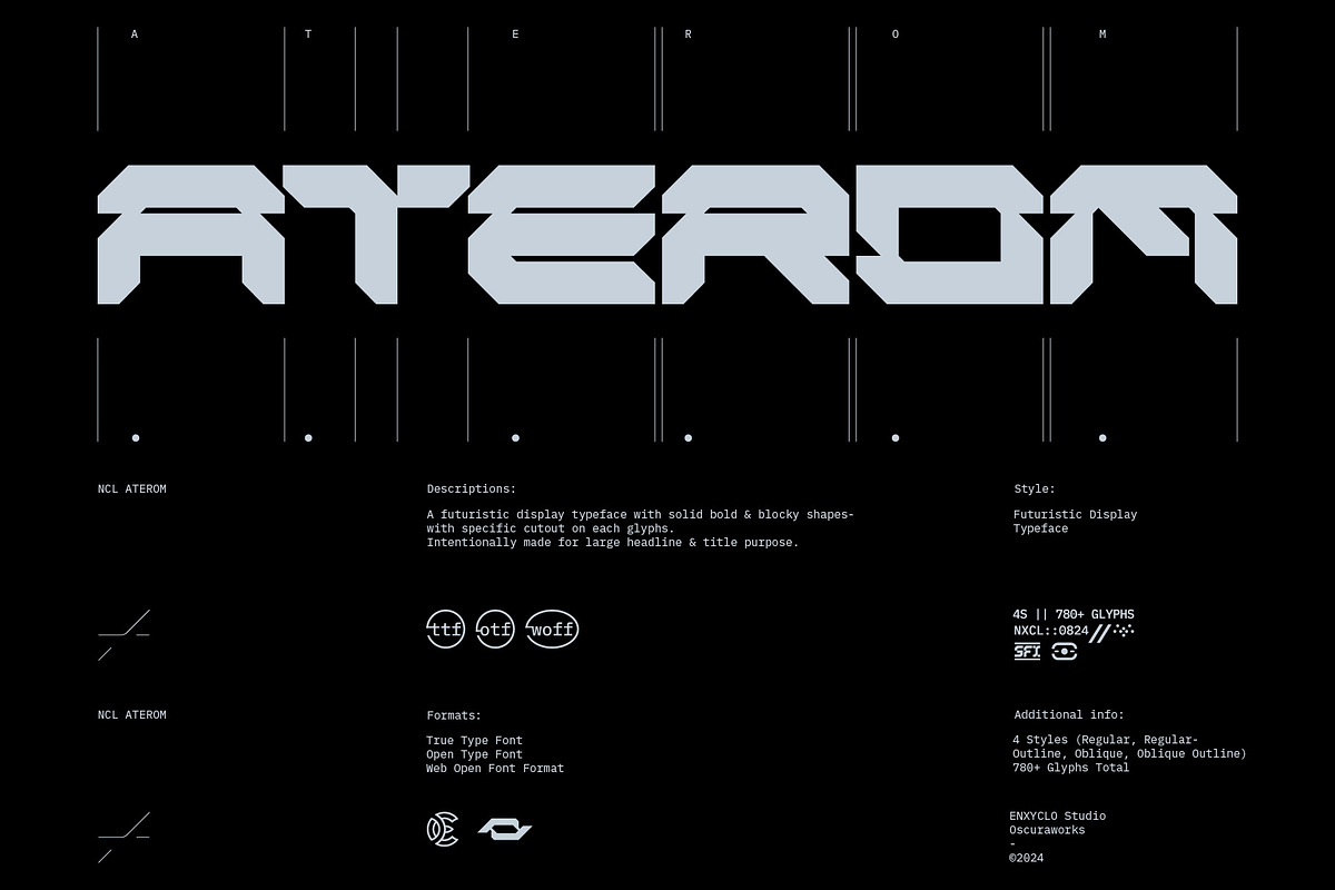 NCL Aterom, a Sans Serif Font by Enxyclo Studio (Photo 1 of 7)