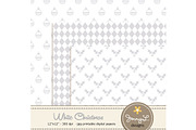 White Christmas Digital Papers, a Pattern Graphic by JennyL Designs (Thumbnail 2 of 3)